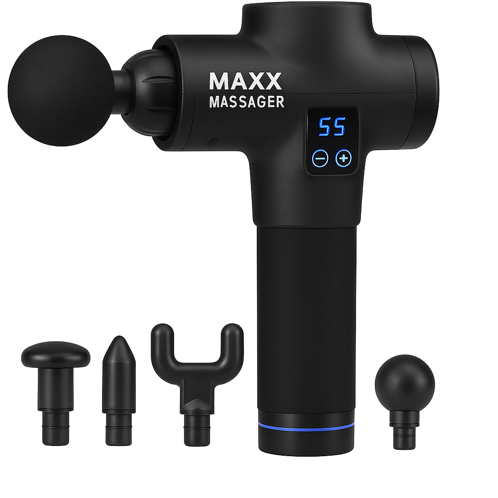 ⚡ Deep Tissue Massage Gun – 4 Heads, 6 Speeds Ultimate Percussion Massager for Muscle Relief & Recovery