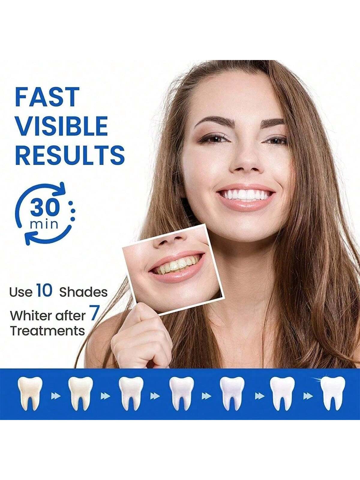 Transform Your Smile with [5D]28 Pairs of Effective Teeth Whitening Strips - Say Goodbye to Stains from Coffee, Wine, and More!