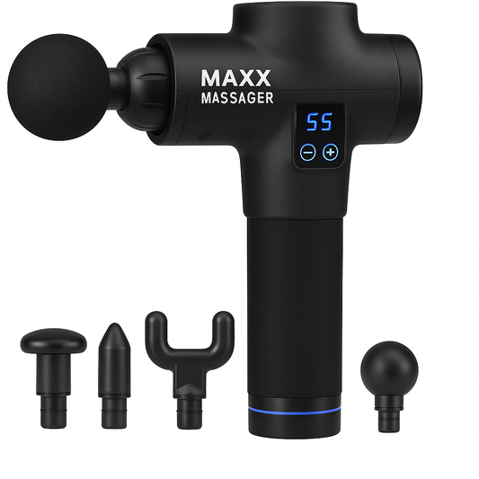 ⚡ Deep Tissue Massage Gun – 4 Heads, 6 Speeds Ultimate Percussion Massager for Muscle Relief & Recovery
